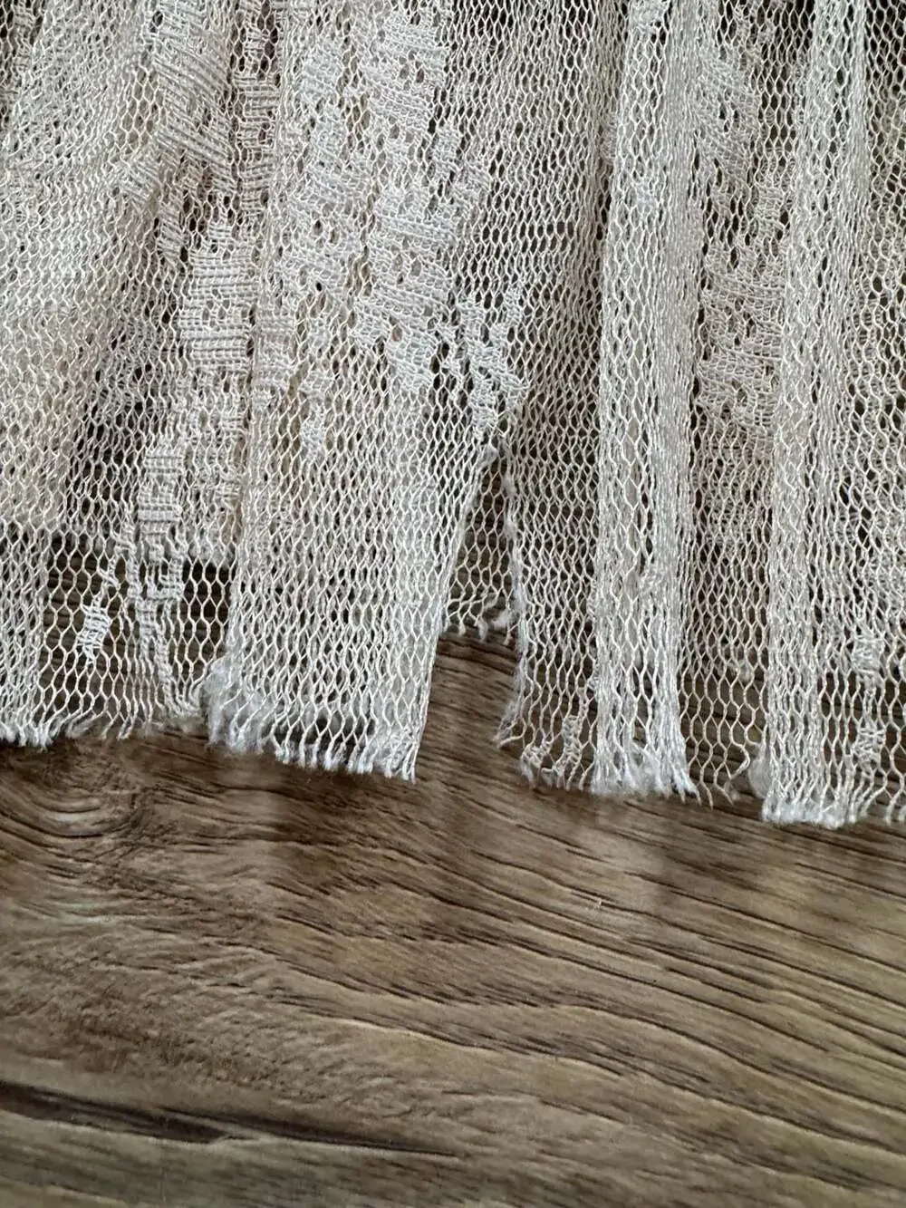 HELLO SS Floral Lace Overlay Puff Sleeve Midi Dress Size M Cottagecore - Picture 5 of 12